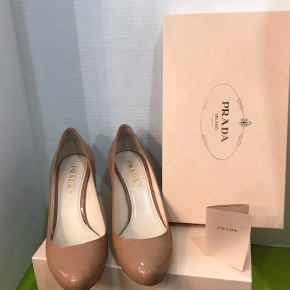 Prada Cammeo Vernice Pumps Nude Sz. 39.5 - Picture 6 of 10